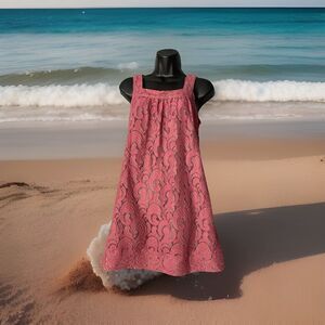 J Valdi Tank‎ Blouse Sheer Dusty Rise Small Nylon Blend